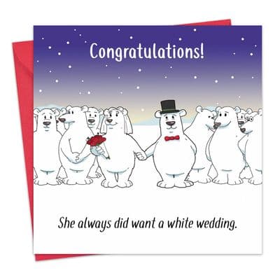 Funny Card For Wedding - White Wedding