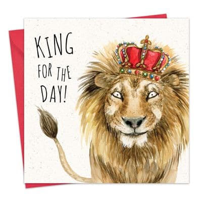 Funny Card King For A Day Lion