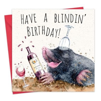 Funny Card Mole Blindin' Birthday