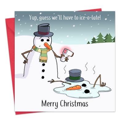 Funny COVID Christmas Card Ice-O-Late!