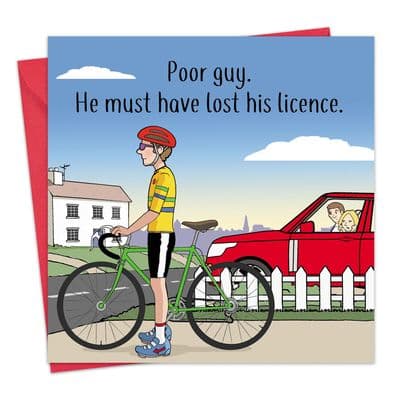 Funny Cycling Card Lost Licence