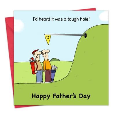 Funny Father's Day Card Tough Hole