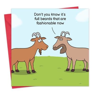 Funny Goat Beard Card