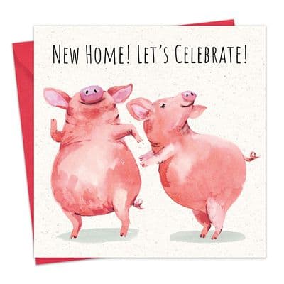 Funny New Home Card - Pigs