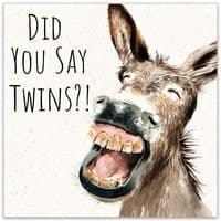Funny Its Twins Cards. Funny Expecting Twins Cards. Funny New Baby Cards. Funny New Baby Boy Cards. Funny New Baby Girl Cards. Humorous Greeting Cards. Twizler.