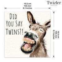 Funny Its Twins Cards. Funny Expecting Twins Cards. Funny New Baby Cards. Funny New Baby Boy Cards. Funny New Baby Girl Cards. Humorous Greeting Cards. Twizler.