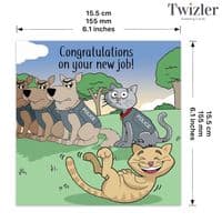Funny New Job Cards. Funny Congratulations on Your New Job Cards. Funny Congratulations Cards. Funny Cards for New Job. Humorous Greeting Cards. Twizler.