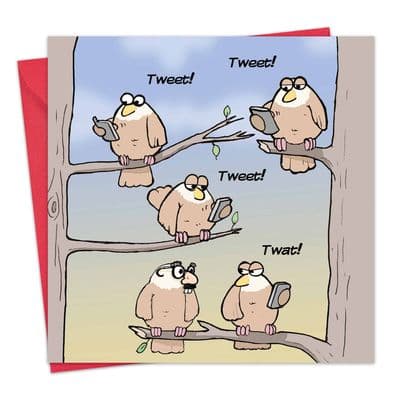 Funny Rude Card Tweet Tweet Twat