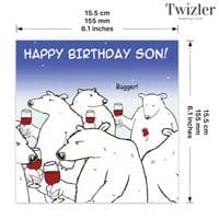Funny Birthday Cards. Funny Cards. Funny Relation Cards. Funny Happy Birthday Cards. Funny Son Card. Humorous Greeting Cards. Twizler.