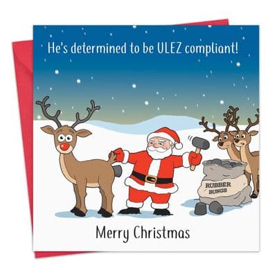 Funny ULEZ Christmas Card - Cutting Emissions