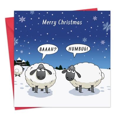 Funny Xmas Card Baaah Humbug