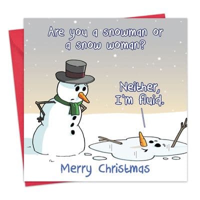 Gender Fluid Funny Christmas Card