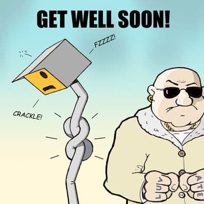 Get Well Soon Knotted Speed Camera