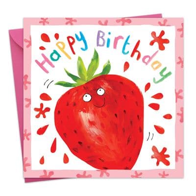 Girl Birthday Card Strawberry