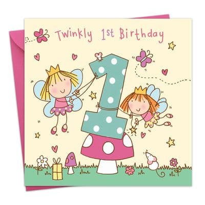 Girls Age 1 Fairy Birthday Card