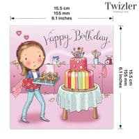 Childrens Birthday Cards. Cute Cards. Age Cards. Happy Birthday Cards. Girls Cards. Twizler.