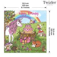 Childrens Birthday Cards. Cute Cards. Age Cards. Happy Birthday Cards. Girls Cards. Twizler.