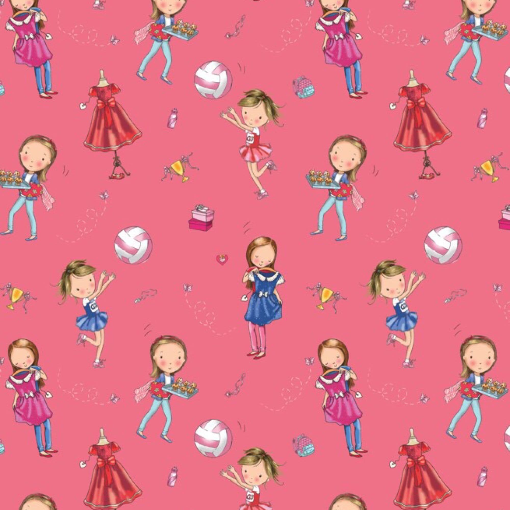 Girl's Wrapping Paper. Children's Gift Wrap