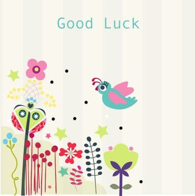 Good Luck Card - White