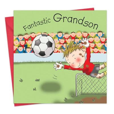 Grandson Birthday Card Goalie
