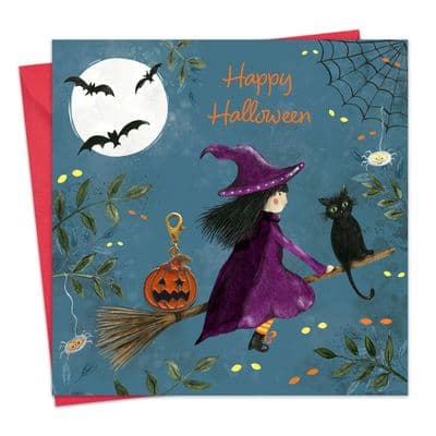 Halloween Card & Gift with Detachable Pumpkin Charm