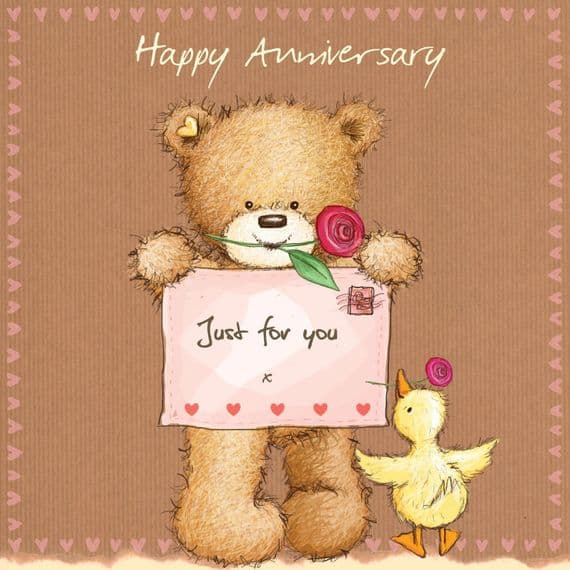 Birthday Bear With Pink Balloon, Happy Birthday Card