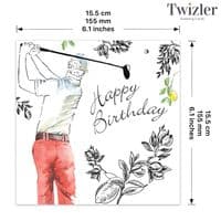 Gorgeous Birthday Cards. Birthday Card For Him. Male Birthday Card. Happy Birthday Cards. Twizler.
