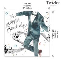 Gorgeous Birthday Cards. Birthday Card For Him. Male Birthday Card. Happy Birthday Cards. Twizler.