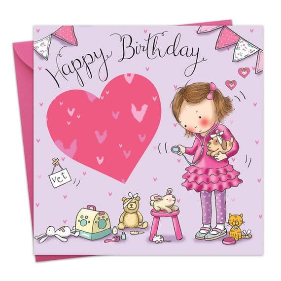 Childrens Birthday Cards. Cute Cards. Age Cards. Happy Birthday Cards. Girls Cards. Twizler.