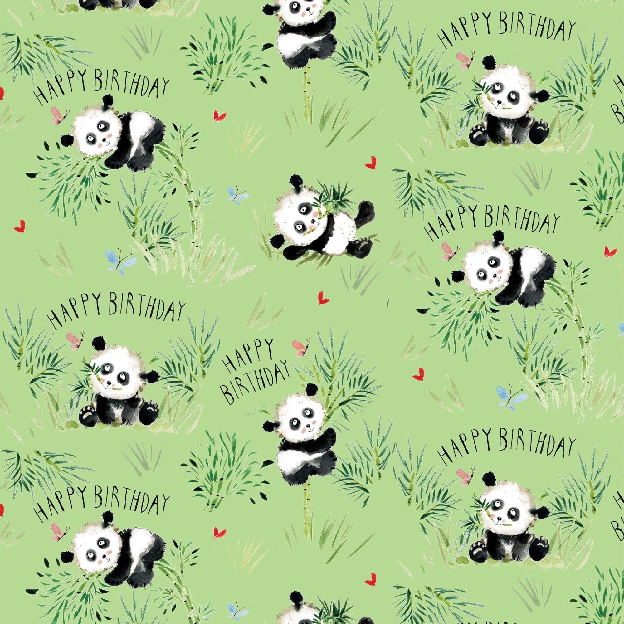 Cute Panda Wrapping Paper. Girl's Wrapping Paper. Boy's Wrapping Paper. Children's Gift Wrap