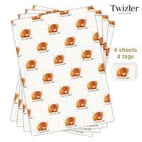 Funny Women's Wrapping Paper. Humour Birthday Gift Wrap. Scottish Highland Cow Scotland