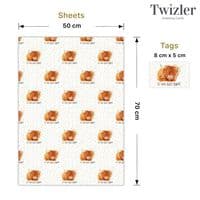Funny Women's Wrapping Paper. Humour Birthday Gift Wrap. Scottish Highland Cow Scotland