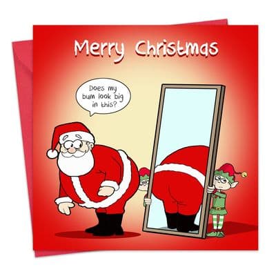 Happy Christmas Card Big Bum