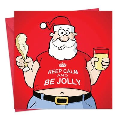 Happy Christmas Card Keep Calm & Be Jolly