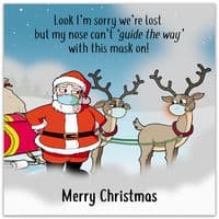 Funny COVID Christmas Card. Funny COVID-19 related Christmas Card. Funny Cards. Funny Seasons Greeting Cards. Humorous Christmas Cards. Twizler.
