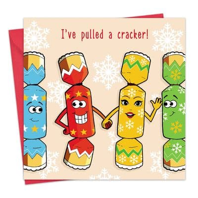 I've Pulled A Cracker Humour Christmas Card