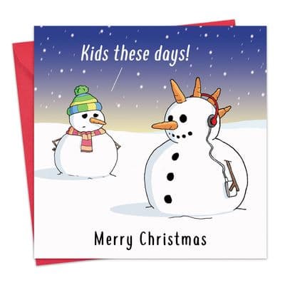 Kids These Days Humour Christmas Card