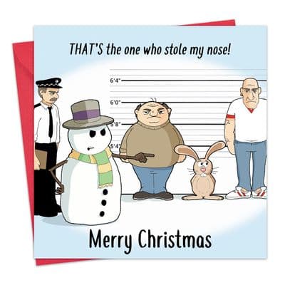 Line Up Funny Xmas Card