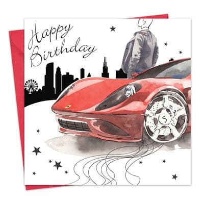 Male Birthday Card Sports Car