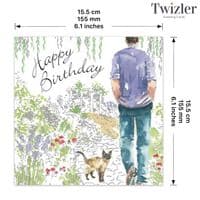 Gorgeous Birthday Cards. Birthday Card For Him. Male Birthday Card. Happy Birthday Cards. Twizler.