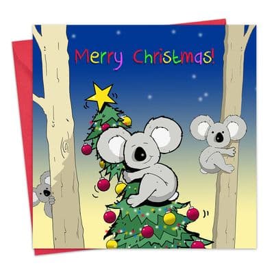 Merry Christmas Card Koala
