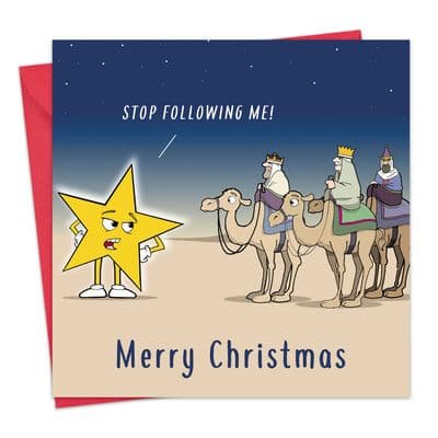Merry Christmas Card Stop Following Me
