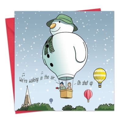 Merry Christmas Card Walking In The Air