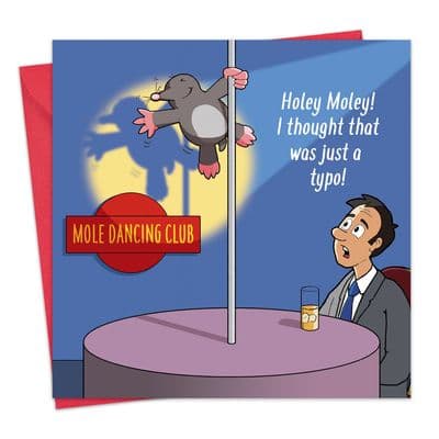 Mole Dancing Funny Blank Card