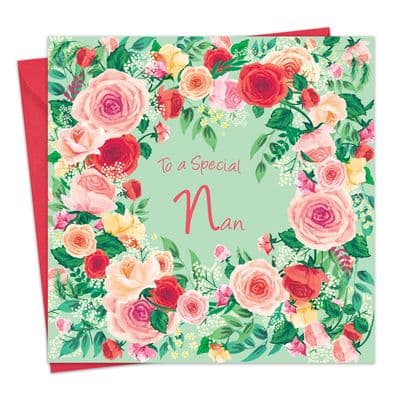 Nan Birthday Card - Roses