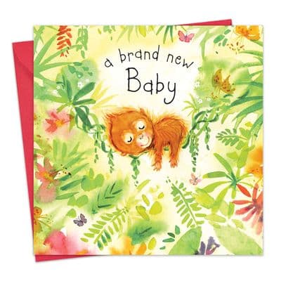 New Baby Card Orangutan