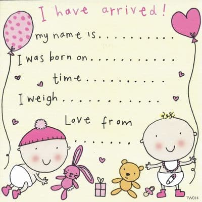 New Baby Girl Announcement