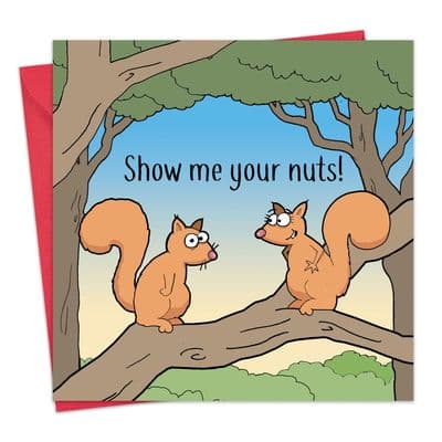 Nuts Funny Birthday Card