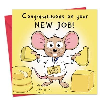 Official Cheese Taster Funny New Job Card