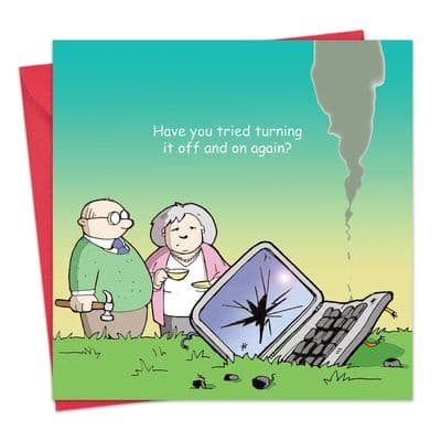 On & Off Funny Blank Card